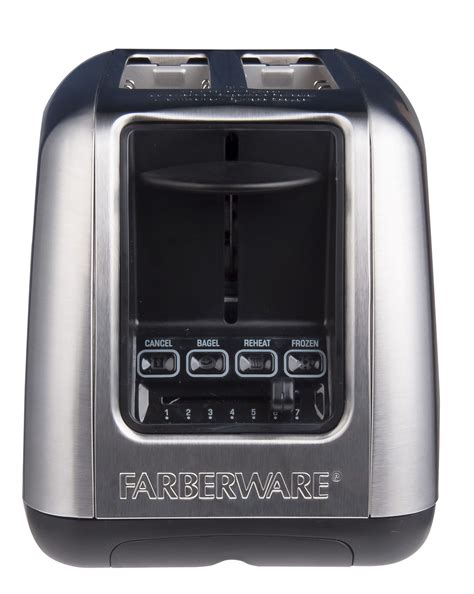 This convenient toaster features seven browning levels. . Farberware toaster